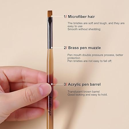 GV498 INOG 9Pcs Nail Art Brushes,Nail Art Tool Set, Nail Dotting Tools, Nail Art Design Brushes for Gel Polish, Nail Polish Brushes&Clean Up Brushes, 3D Nail Art Decorations Brush for DIY Manicure