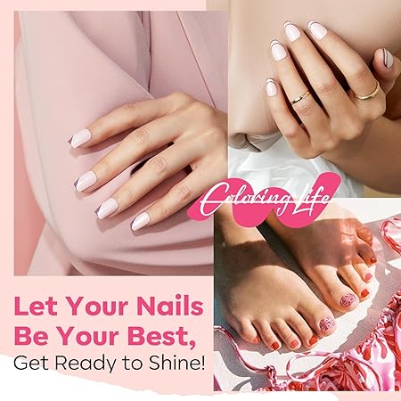 GV863 Gel Nail Polish Set - 6 Colors Nude Grey Peach Dark Red Colors Nail Polish For All Seasons Neutral Soak Off LED Lamp Cured Manicure Kit For Nail Art (13,12,91,20,11,77) (Graceful Charm, 6)