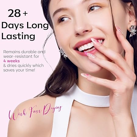 GV866 Gel Nail Polish Set - 6 Colors Hot Pink Tones Pink Shades Magenta Light Soft to Dark Nail Polish All Seasons Soak Off LED Lamp Cured Manicure Kit For NailArt (4,05,11,33,19,22)(PinkShades)