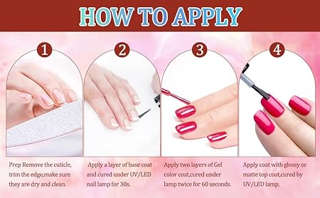 GV861 Gel Nail Polish Set - 6 Colors Nude Grey Peach Dark Red Colors Nail Polish For All Seasons Neutral Soak Off LED Lamp Cured Manicure Kit For Nail Art (61,60,65,76,130,89) (Nude Grey, 6)
