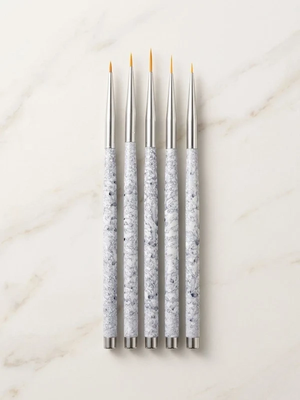 GV1037 5 PCS Nail Art Brush Set – Professional Nail Design Brushes Kit Color may vary