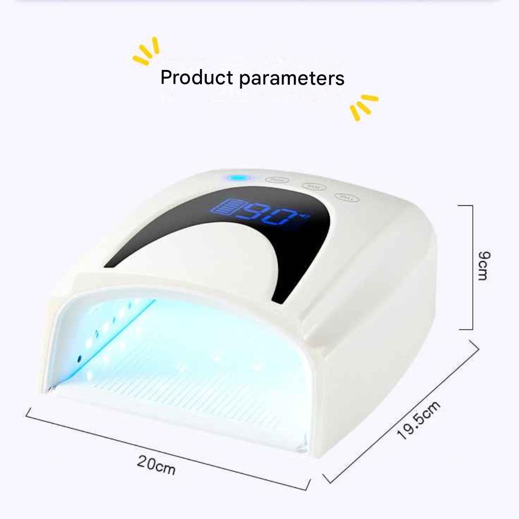 GV1124 Rechargeable UV LED Nail Lamp 72W – Cordless Portable Nail Dryer with 10S/30S/60S/90S Timer for Gel Polish & Nail Art