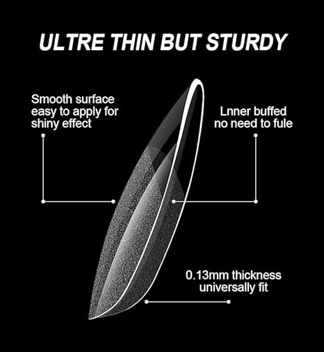 GV408 QUEENFINGER 240PCS Soft Gel Nail Tips with Box – Clear Gel X Nail Tips Full Cover Fake Nails Soft Acrylic Tips for Nail Extension Manicure at Home or Salon DIY Use for Women and Girls (01)