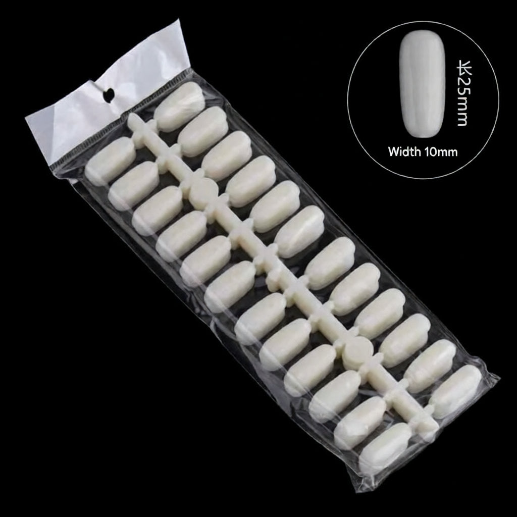 GV888 Large Oval Nail Tip Display Tablets – Milky White (Pack of 10 / 240 Tips)