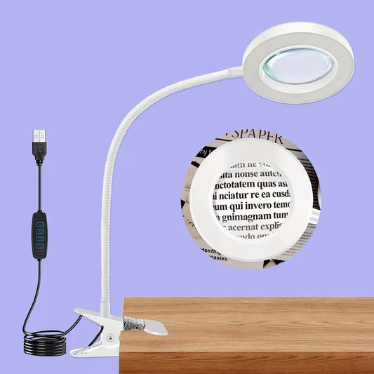GV908 LED Clip-On Flexible Metal Tube Lamp with Plastic Head – Mini USB Gel Nail Dryer Desk Lamp for DIY Manicure Color may Vary
