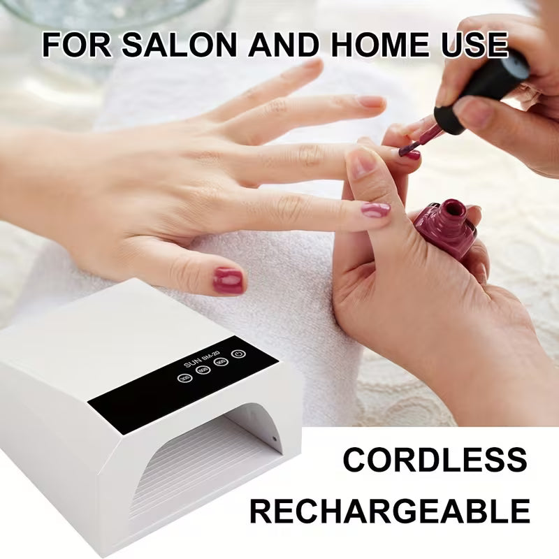 GV1138 SUN BM-20 42 LED UV Nail Lamp, Rechargeable Professional Nail Dryer with 30s/60s/90s Timer, Touch Control, Infrared Sensor & Removable Base for Gel Polish