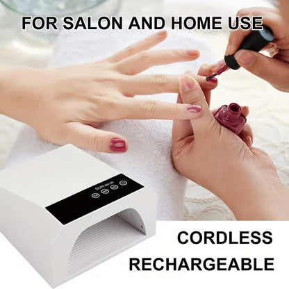 GV1138 SUN BM-20 42 LED UV Nail Lamp, Rechargeable Professional Nail Dryer with 30s/60s/90s Timer, Touch Control, Infrared Sensor & Removable Base for Gel Polish