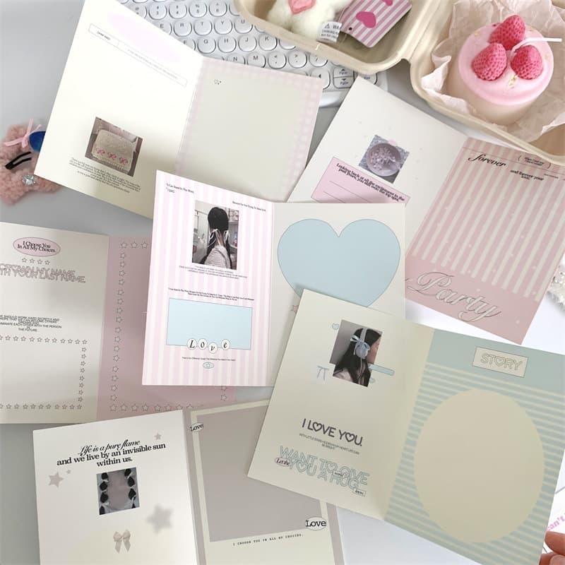 GV981 Nail Display Card for Press-On Nails – Cute Bow Design Nail Presentation Board for Nail Sets Mix Pattern