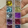 GV792 12-Grid Chunky Hexagon Nail Art Glitter Box – Metallic & Holographic Mix for Gel & Acrylic Nails