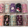 GV917 10pcs Unicorn Nail Foil Transfer Set – Cute Cartoon Rainbow & Princess Nail Art Foils with Storage Box for Gel Polish & DIY Manicure