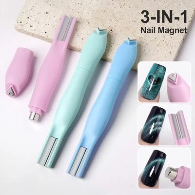 GV875 3-IN-1 Heart Shape Snake Pattern Nail Cat Eye Magnet – 3D Effect UV Gel Polish Magnetic Stick