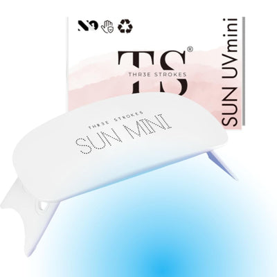 GV88 THR3E STROKES UV LED Nail Lamp, Mini UV Light for Gel Nails, 6W USB Portable Fast Drying Gel Polish Curing Light 60S Timer Professional Nail Dryer Manicure Kit for Nail Salon Home DIY