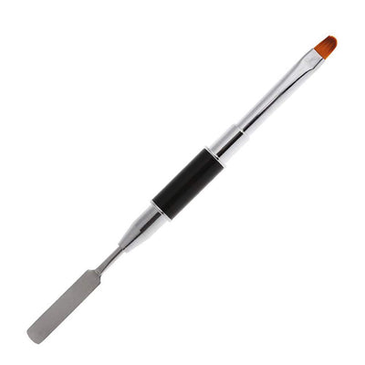 GV185 Dual End Round Tips Poly gel Nail Brush And Slice Shape Spatula Nail Tool Acrylic Brushes For Uv Poly Gel Acrylic Nails Extension Nail Art Tool