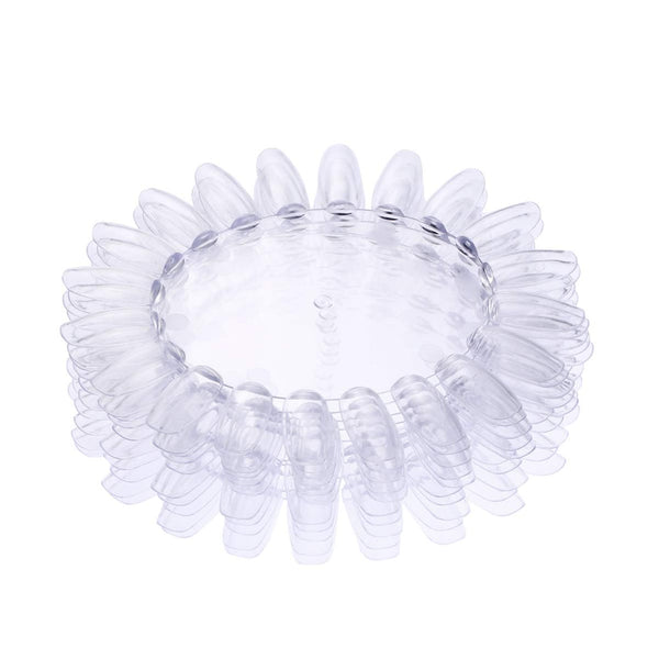 GV121 THR3E STROKES Acrylic Clear Round Nail Art Tips Display Practice Wheel Display Chart Nail Diy Tool for Kids Girls Boys Home Salon Use 10pcs