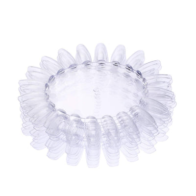GV121 THR3E STROKES Acrylic Clear Round Nail Art Tips Display Practice Wheel Display Chart Nail Diy Tool for Kids Girls Boys Home Salon Use 10pcs