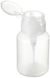 GV20 THR3E STROKES Nail Polish Remover Bottle, Push Down Pump Acetone Dispenser, Empty Makeup Acetone Containers (Pack of 1, Clear) MIX COLOUR MULTICOLOR