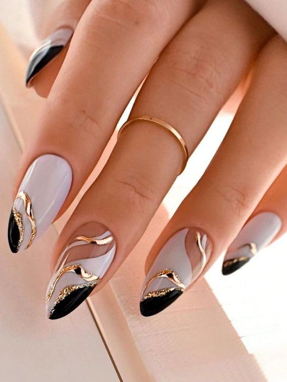 GV26 THR3E STROKES Soft Gel Nail Tips, Full Cover Clear Soft Nail Tips for Artificial False Nails Extension Nail Salons DIY Nail Art with Box, 550PCS (SHORT STILETTO N13)