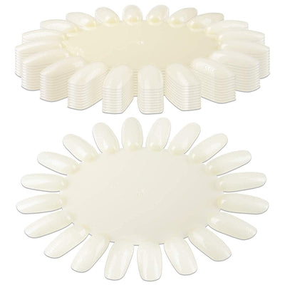 GV122 Nail Tips Display Board for Nail Art Design Pattern Practice and Swatch Nail Polish Colors (20 Tips Palette Natural Set Of 10 Pieces)