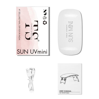 GV88 THR3E STROKES UV LED Nail Lamp, Mini UV Light for Gel Nails, 6W USB Portable Fast Drying Gel Polish Curing Light 60S Timer Professional Nail Dryer Manicure Kit for Nail Salon Home DIY