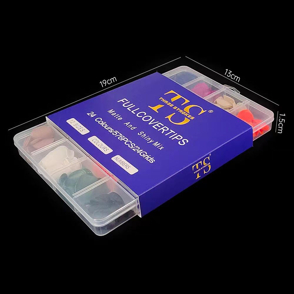 GV117 THR3E STROKES 24Pack Short Press On Nails, 576Pcs Short Round Press On Nails, Short Matte Press On Nails, Short Glossy Press On Nails, Short Fake Nails