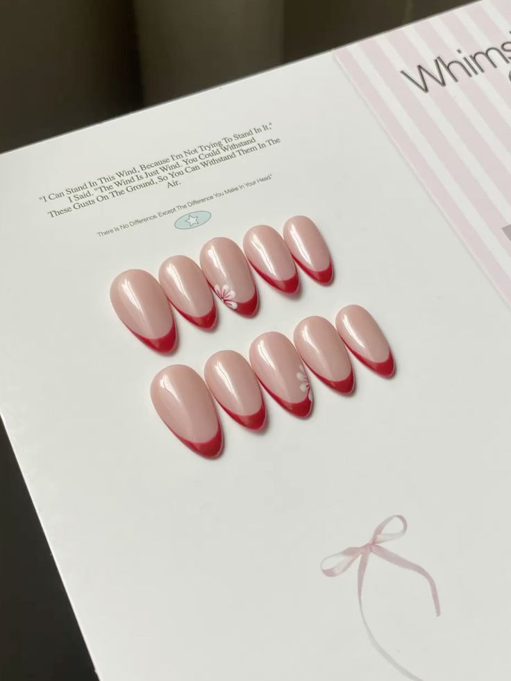 GV981 Nail Display Card for Press-On Nails – Cute Bow Design Nail Presentation Board for Nail Sets Mix Pattern