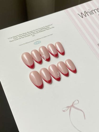 GV981 Nail Display Card for Press-On Nails – Cute Bow Design Nail Presentation Board for Nail Sets Mix Pattern