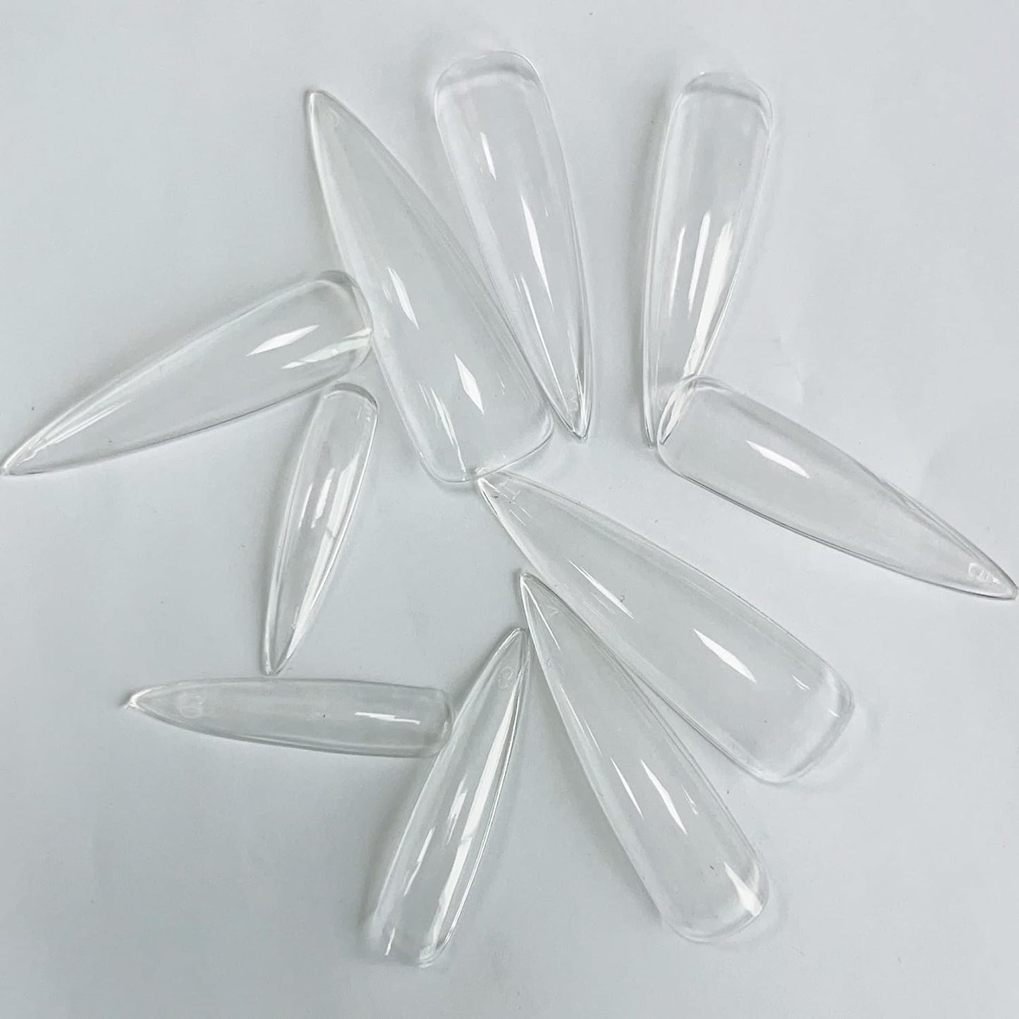 GV27 THR3E STROKES Soft Gel Nail Tips, Full Cover Clear Soft Nail Tips for Artificial False Nails Extension Nail Salons DIY Nail Art with Box, 440PCS (LONG STILETTO N11)