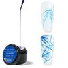 GV109 THR3E STROKES Blue Spider Gel Polish Kit Nail Spider Gel Paint For Nail Art Polish Thin Brush Spider Nail Gel Art Paint For Nails Uv Led Nail Polish Drawing Painting Black White Gel Nail Polish Kit (UV REQUIRE) (BLUE)
