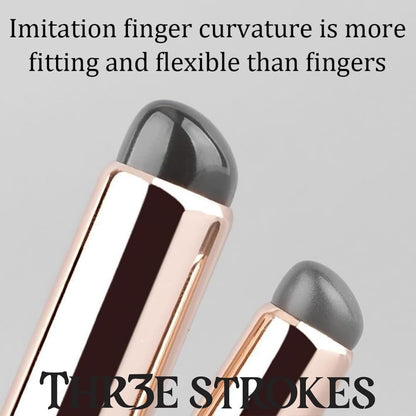 GV60 THR3E STROKES 2 Pcs Silicone Nail Art Brushes, Reusable Nail Brushes For Nail Art Silicone Jelly Head Nail Brushes For Lip Lipstick Concealer Makeup Brush Nail Glitter Gradient Shading Manicure Tools