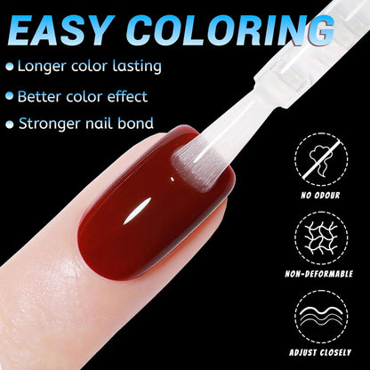 GV35 THR3E STROKES Soft Gel NailTips, Full Cover Clear Soft Nail Tips for Artificial FalseNails Extension Nail Salons DIY NailArt with Box, 550PCS (MEDIUM OVAL P11)