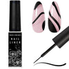 GV18 THR3E STROKES Liner Nail Art Gel Polish,Black Painted Gel Nail Design Polish 1 Bottle Soak off Curing Requires 8ml Build in Thin Brush for Classical Home Salon Diy Nail French Manicure Painting (Black)