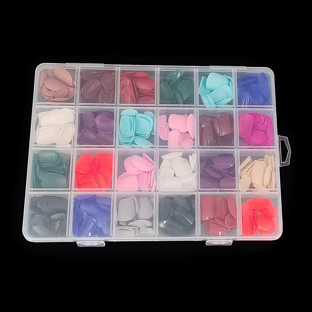 GV117 THR3E STROKES 24Pack Short Press On Nails, 576Pcs Short Round Press On Nails, Short Matte Press On Nails, Short Glossy Press On Nails, Short Fake Nails