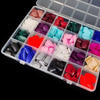 GV117 THR3E STROKES 24Pack Short Press On Nails, 576Pcs Short Round Press On Nails, Short Matte Press On Nails, Short Glossy Press On Nails, Short Fake Nails