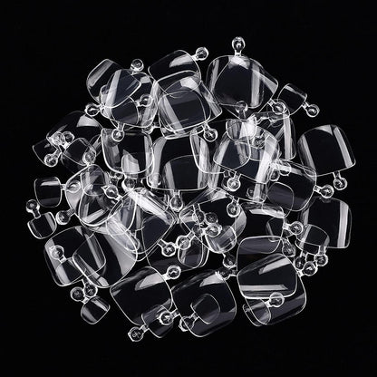 GV22 THR3E STROKES Soft Gel Nail Tips, Full Cover Clear Soft Nail Tips for Artificial False Nails Extension Nail Salons DIY Nail Art with Box, 550PCS (TOE NAILS)