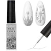 GV19 THR3E STROKES Gel Liner Nail Art Silver Glitter Design Gel Nail Polish 1 Bottle 8ml Soak off UV LED Curing Requires Build in Thin Brush Striper Gel Polish for Home Salon Diy Nail Manicure Painting Decoration (SILVER)