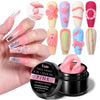 GV45 THR3E STROKES Solid Builder Nail Gel,15ML 4 in 1 Nail Extension Gel UV Nail Glue for Acrylic Nails Rhinestones Gel 3D Nail Sculpture Gel 3D Molding Hard Gel for Nails UV/LED Nail Lamp Required (Pink) (UV/LED LAMP REQUIRED)
