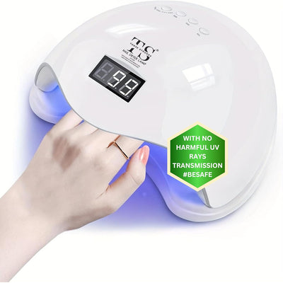 GV47 THR3E STROKES UV LED Nail Lamp | 3-in-1 Gel Polish UV Light & Nail Dryer Machine | Low UV Rays Transmission for Safer Gel Curing | Professional Salon-Quality at Home | White Sun UV Lamp for Nails Art #BESAFE