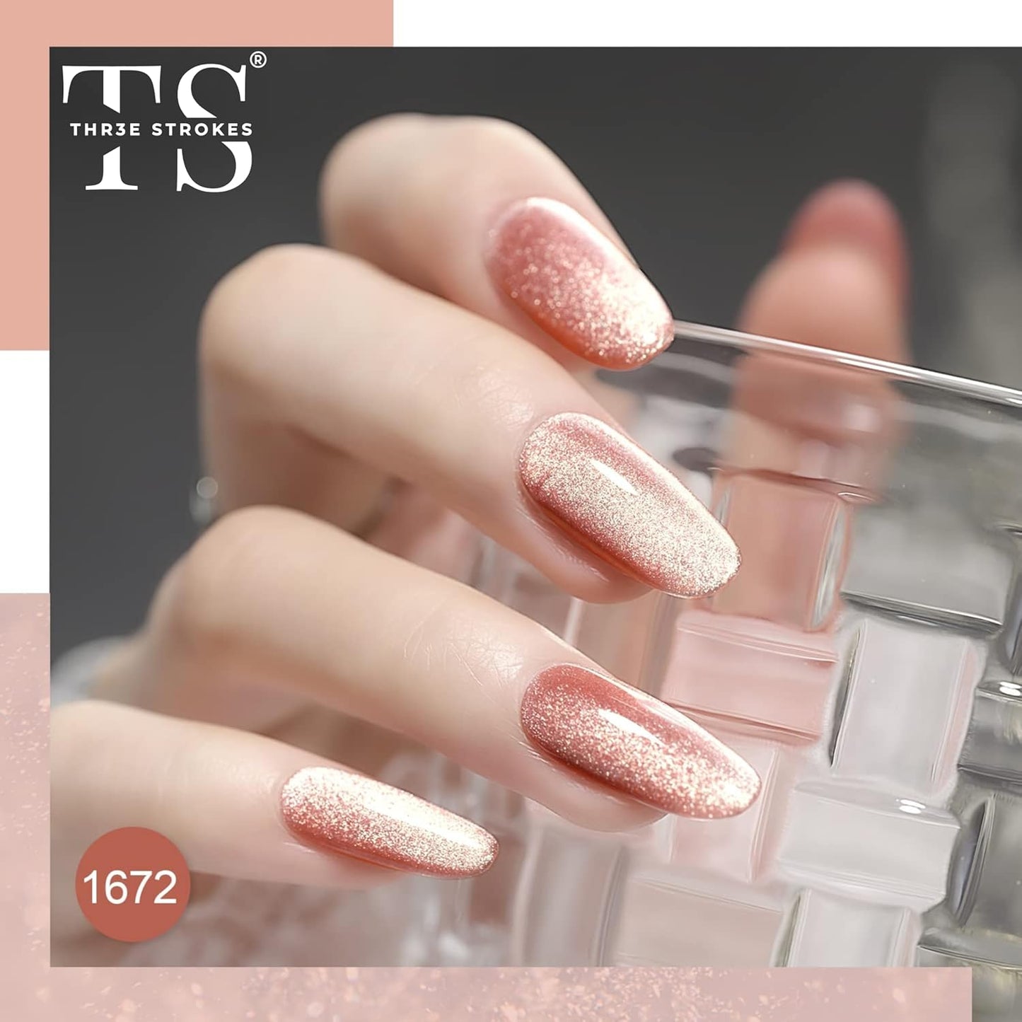 GV39 THR3E STROKES Cat Eye Gel Nail Polish Set, 6 Colors Magnetic Gel Nail Polish Kit with Magnet Stick, Soak Off UV LED Gel Polish with Starry Sky Effect, Cat eye Nail Polish for Home DIY Manicure Nail Salon MILKYWAY 76