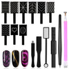 GV61 THR3E STROKES 15Pcs Nail Magnet Set Cat Eye Gel Nail Polish Magnet Wand Magnetic Nail Polish Cat Eye Magnet for Nails Cat Eye Magnets Sticks Nail Design Tools Nail Art Accessories