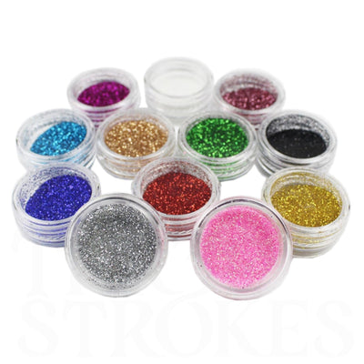 GV158 THR3E STROKES Fine Glitter, Glitter for Nails Art, Extra Fine Glitter, Festival Glitter,5g*12 (D52)