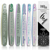 GV534 THR3E STROKES 6 pcs Nail Files Set for Manicure, Nail Buffer Files Block Coarse Washable Nail Polisher Double Sided Nail Shaper Emery Boards for Acrylic & Natural Nails 100/150/180/220/240/280/1000/4000 Grid