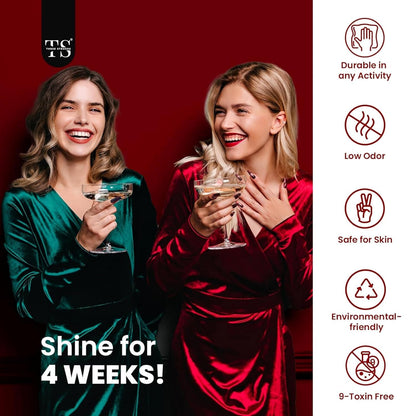 GV38 THR3E STROKES Cat Eye Gel Nail Polish Set 6 Colors, Glitter Red Shiny Brown Burgundy Purple Blue Green Magnetic Effect Sparkle Stunning Nail Gel Polish Gifts for Women, 2024 Limited Colors CLUSTER X