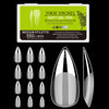 GV31 THR3E STROKES Soft Gel Nail Tips, Full Cover Clear Soft Nail Tips for Artificial False Nails Extension Nail Salons DIY Nail Art with Box, 550PCS (MEDIUM STILLETO P5)