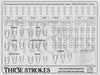 GV93 THR3E STROKES Acrylic Nail Training Mat - Silicone Trainer Sheet for Application Practice, Flexible Roll Up Pad Template for Acrylic Fingernails, Learn How to Apply Acrylic Nails Mixed color design will be shipped in Silver & Gold.