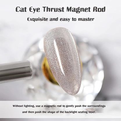 GV95 THR3E STROKES 10pcs Nail Magnet Set Cat Eye Magnet for Nails Magnetic Gel Polish Nail Polish Pens Nail Design Tools Nail Magnetic Stand Nail Art Tools