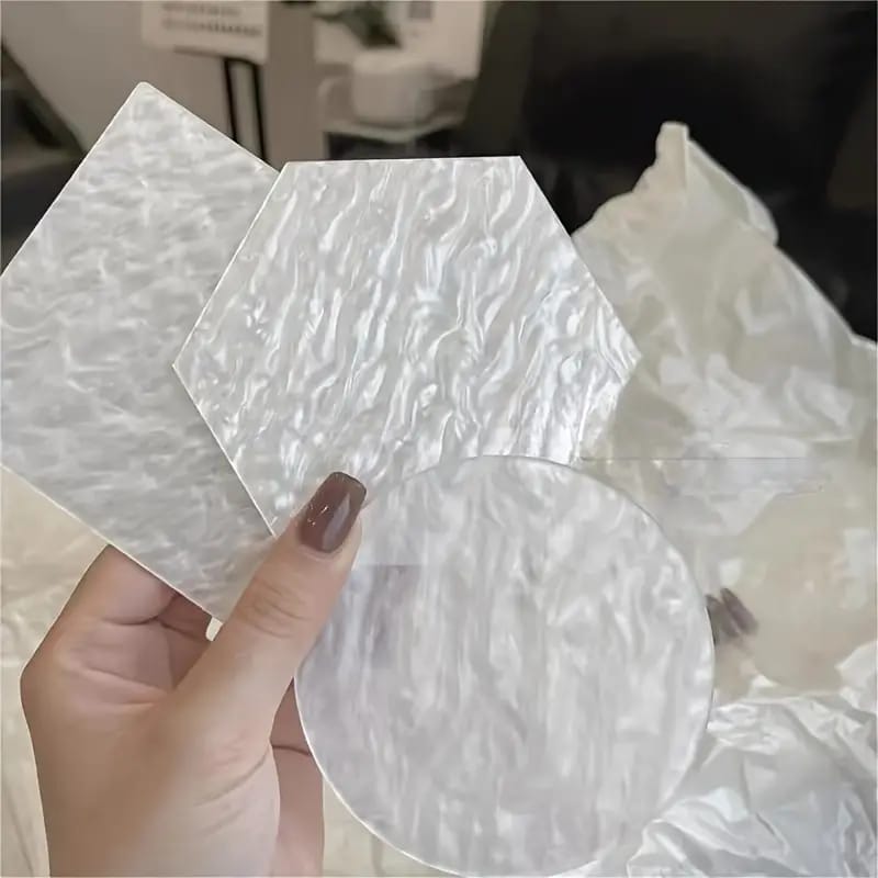 GV685 Elegant Pearlized Acrylic Coasters