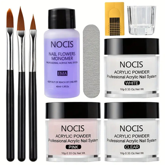 GV757 Acrylic Nail Kit – Complete Nail Art System with Acrylic Powder, Non-Yellowing Liquid & Essential Nail Tools, Perfect for Beginners