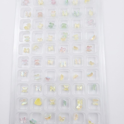 GV1083 3D Aurora Butterfly Nail Charms Set – Iridescent AB Resin Nail Art Decorations for Acrylic, Gel & DIY Manicure (60 Pcs Assorted Designs)