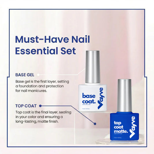 GV975 Vayve Base Coat & Matte Top Coat Combo – Long Lasting & Matte Finish