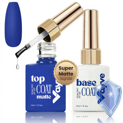 GV962 Vayve Base & Matte Top Coat Combo 15ml | Gel Base Coat + Matte Top Coat UV/LED
